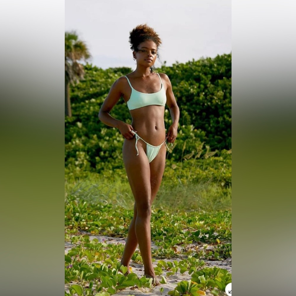 Mint color bikini bottom